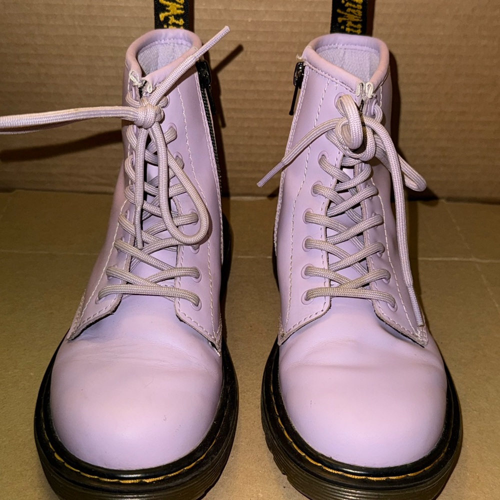Dr. Martens Girl Lavender Combat Boots Size 2